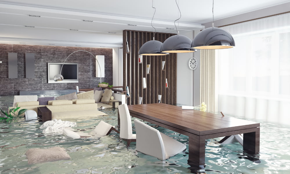 flood inside a living room